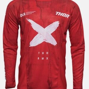 Thor Pulse HZRD Jersey - Red/White - Men's Size Small